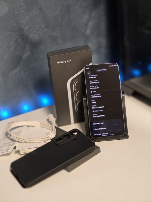 Samsung Galaxy S26 / 512GB / 12GB Ram / Culoare Cobalt Violet / 30 cicluri încărcare / Fullbox / Folie display / Husă / Liber de rețea / Preț fix !