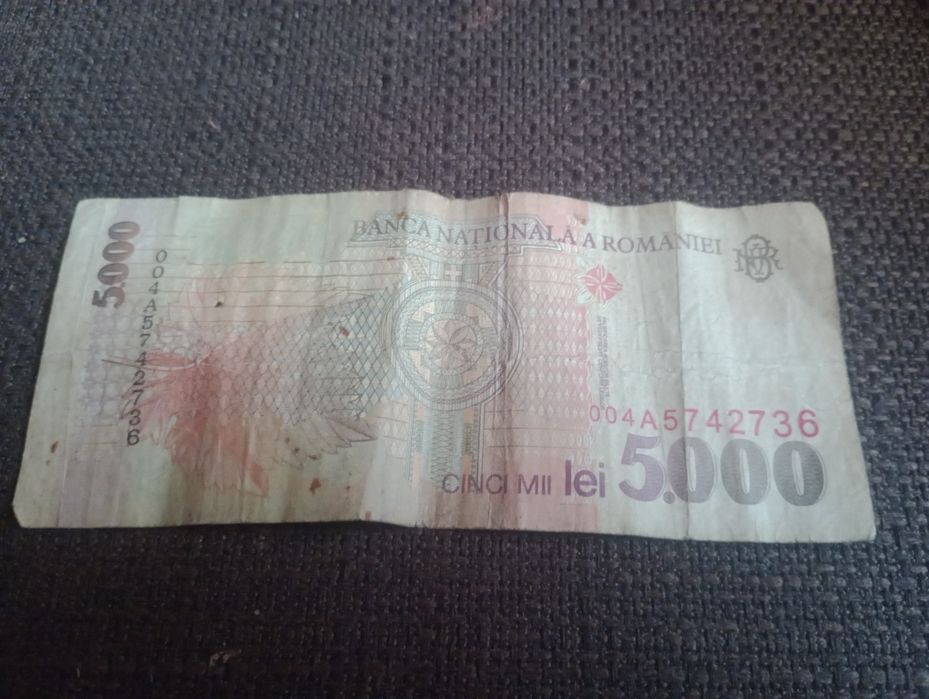 Vând bancnotă de cinci mii lei vechi