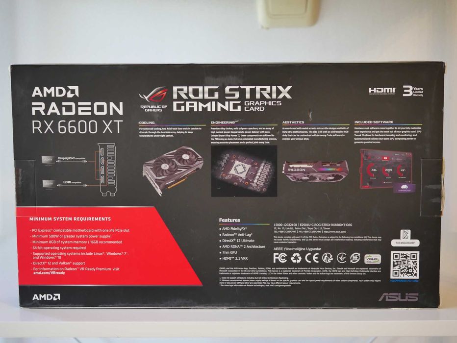 Asus ROG Strix AMD Radeon RX 6600 XT OC Edition 8GB GDDR6 128 bits (неизползван)