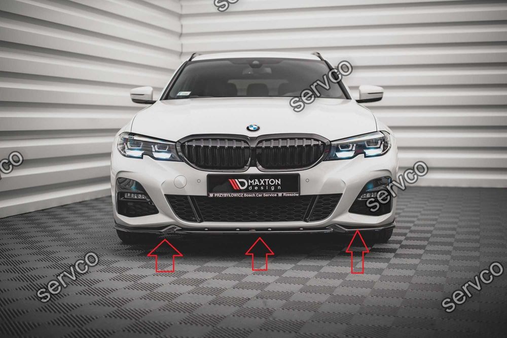 Pachet Set Splitter Exterior Lip Prelungiri Body kit tuning Bmw Seria 3 Touring G21 M-Pack 2018- v12 - Maxton Design