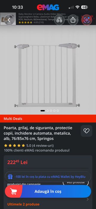 Vand poarta de siguranta pentru copii