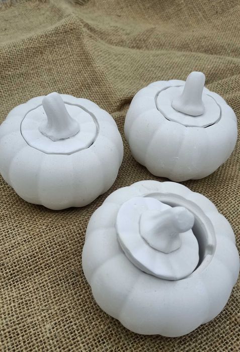 Гипсовые тыквы, Хэллоуин, домашний декор, украшение осени