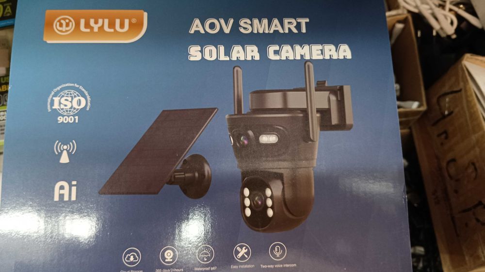 Двойна Соларна безжична водоустойчива камера WIFI iCSee осветяване