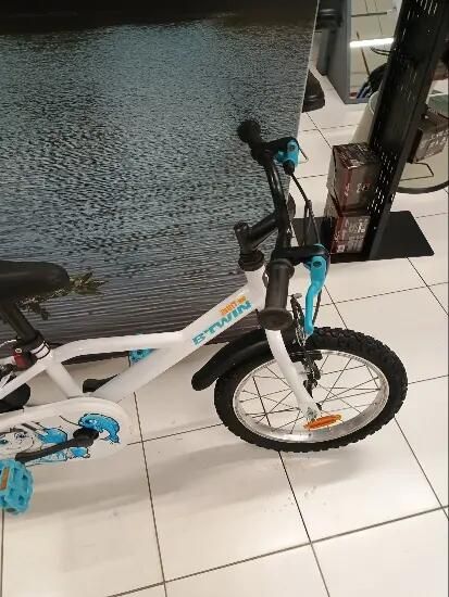 Bicicletă Inuit 100 16" alb copii 105 - 120 - (SecondHand) Decathlon