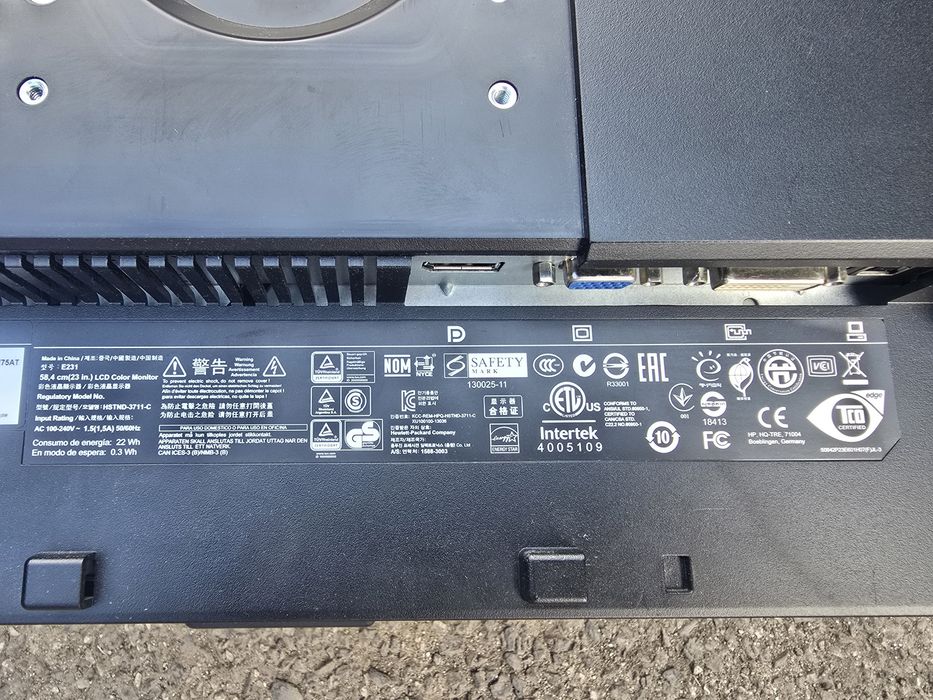 Monitor HP E231 23 inch