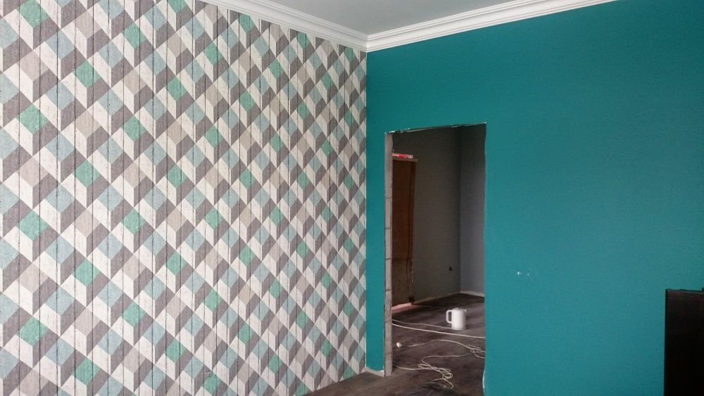 Косметический ремонт. Ремонт квартир. Поклейка обоев. Жидкие обои.