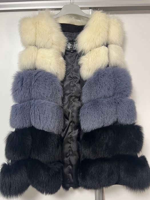 Blană naturală in trei culori