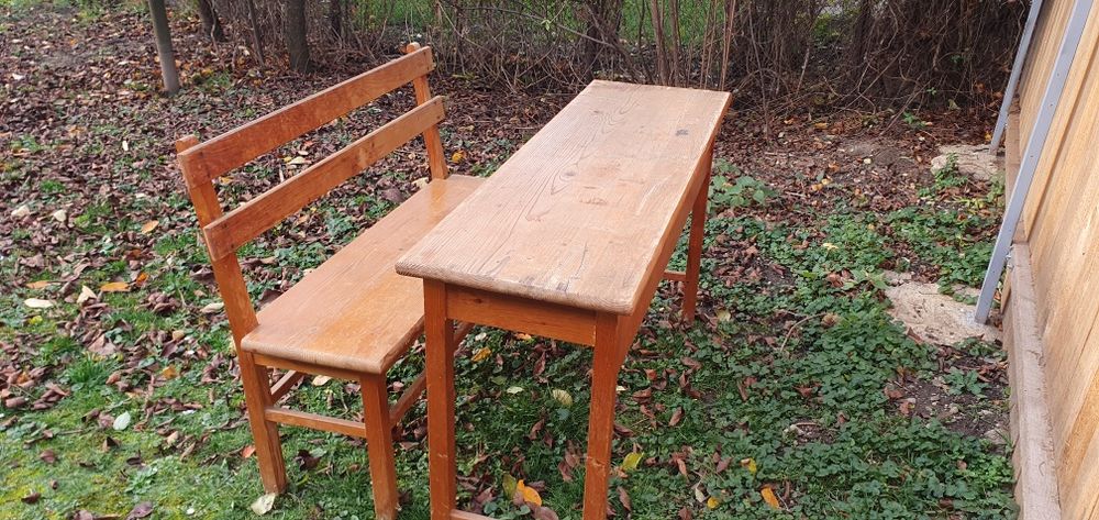 Banca si masa, bancuta, scaun gradina lemn masiv, foisor, terasa