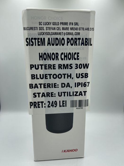 Boxa portabila Honor Choice 30w RMD Desigilata FACTURA/GARANTIE #46698