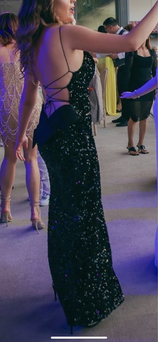 Rochie de seara din paiete negre