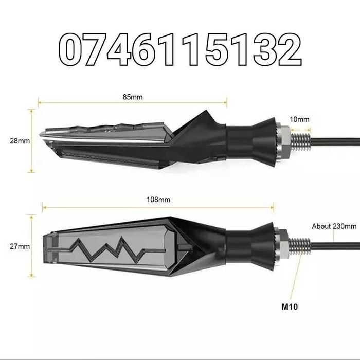 Moto Motocicleta-Semnalizare-Semnalizari LED Dinamice cu Pozitie-Y3
