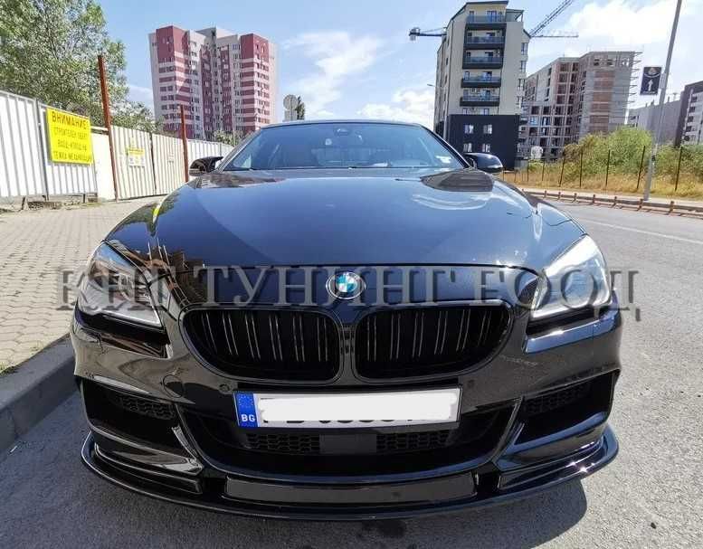 Преден лип спойлер за Бмв Ф06 ф13 М тех / Bmw F06 F13 M Tech lip spoiler / добавка за предна броня / нож