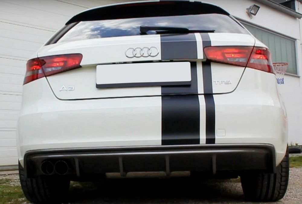 Difuzor bara spate fusta spoiler lip AUDI A3 8V pentru bara standard