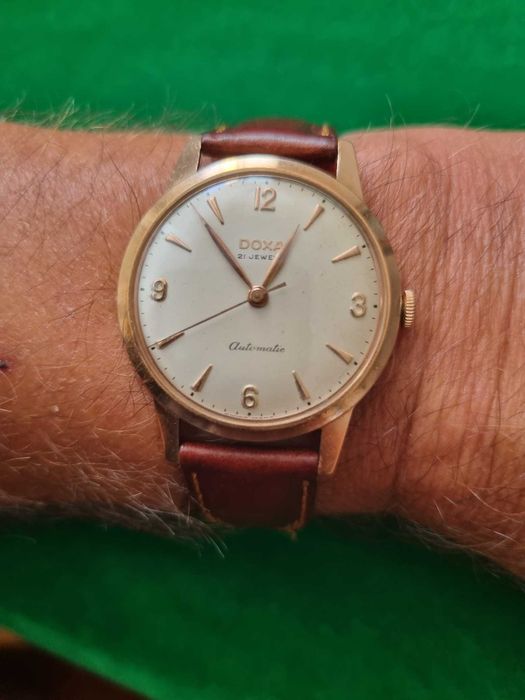 Doxa automatic, aur masiv 14k, swiss made, model rar