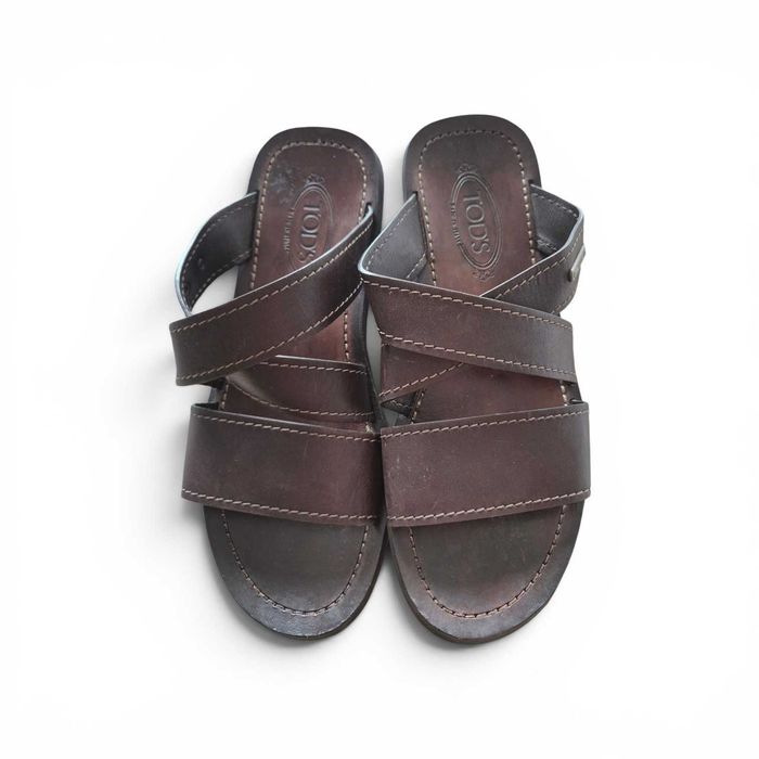 Оригинални кожени сандали / чехли Tod's (Тодс) 43 р– Естествена кожа