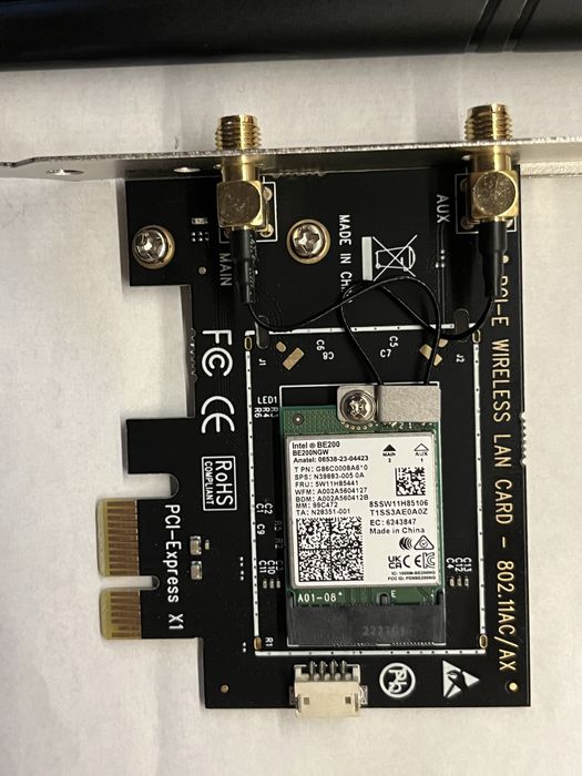 Adaptor PCI ExpressAX210 wifi6e BE200 wifi7