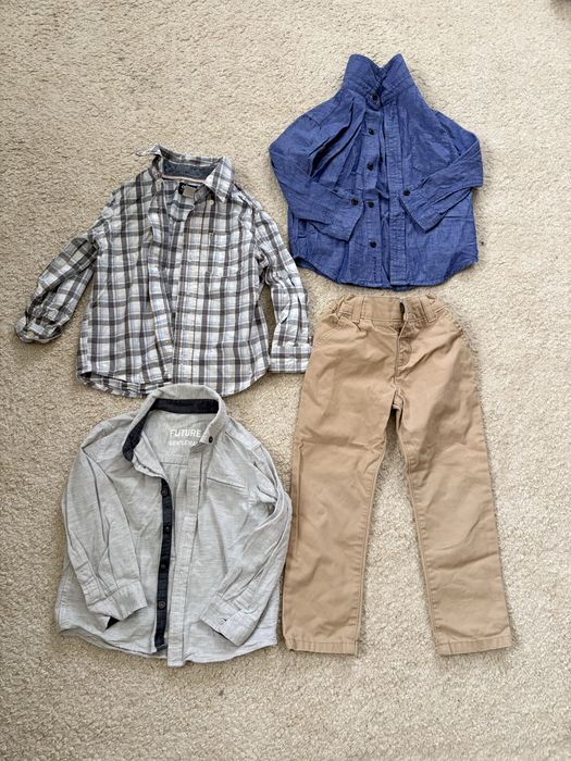 Lot haine baiat elegante , camasi, pulovere, pantaloni,3-4 ani