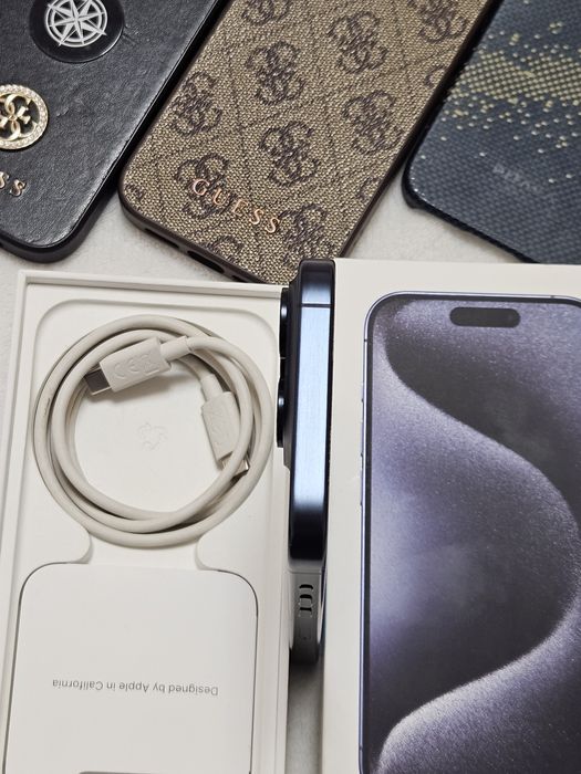 Iphone 15 pro Blue Titanium 87% baterie Full box ca nou