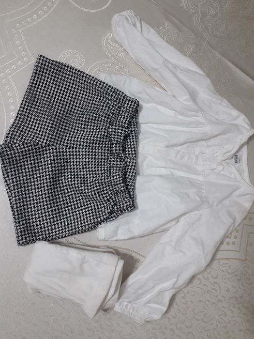 Тройка для девочек рубашка шорты колготки