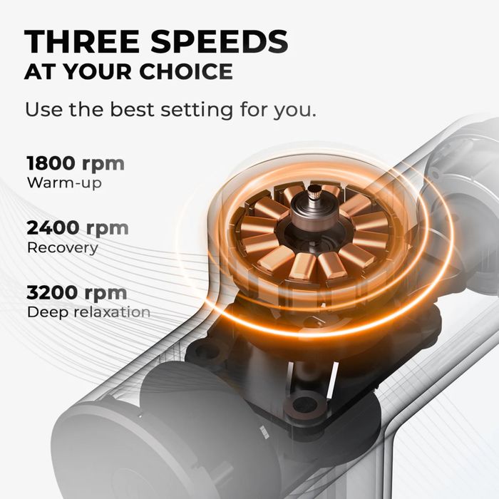 Pistol masaj Yunmai Fascia Gun SE, 3200 rpm,4 capete