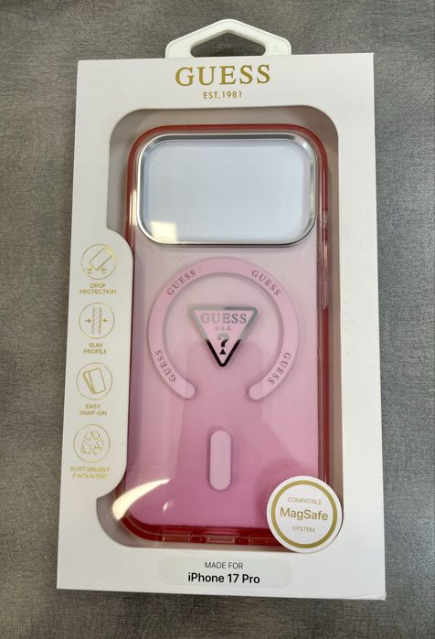 GUESS Оригинален калъф за Apple iPhone 17 Pro твърд гръб Нов case