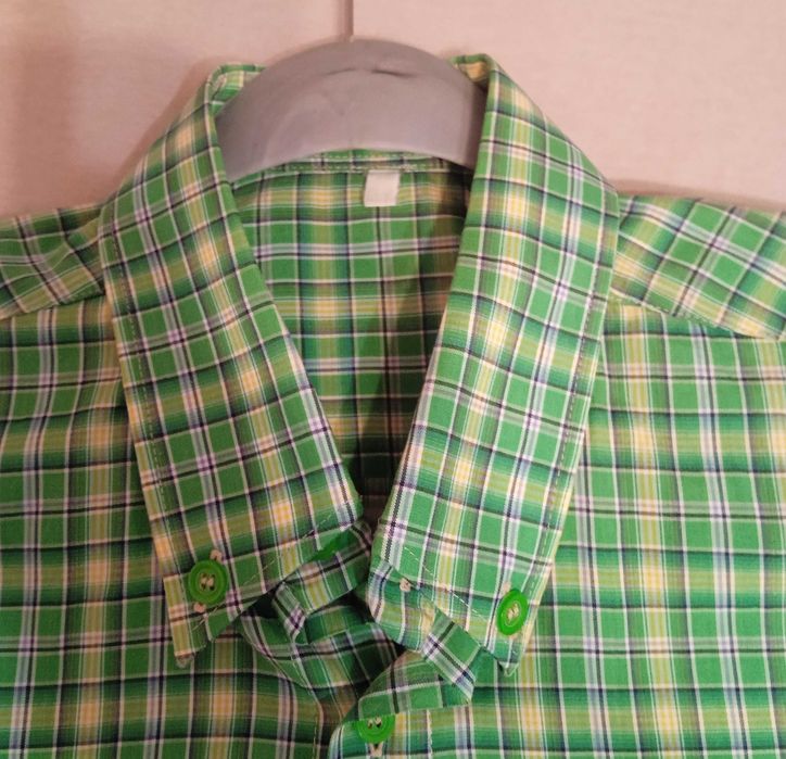 КАТО НОВА M/40 ЕФЕКТНА БЪЛГАРСКА спортно-елегантна риза BG plaid shirt