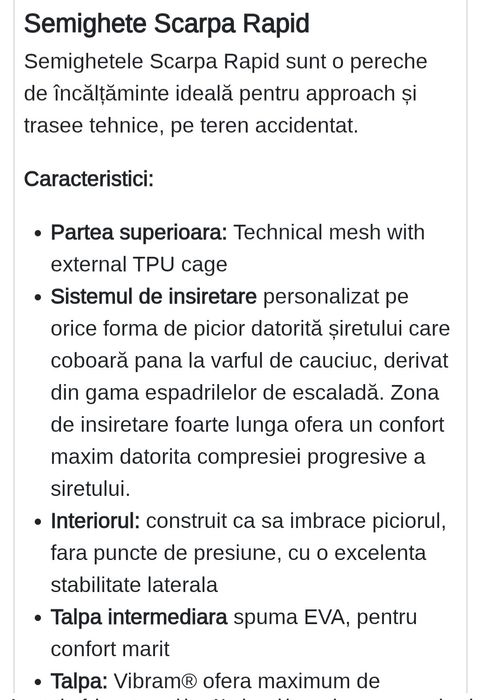 Ghete SCARPA vând