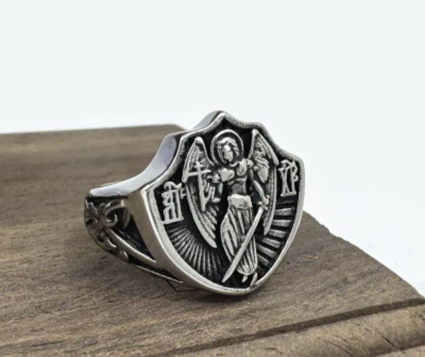 Пръстени Архангел Михаил и с кръст 316L