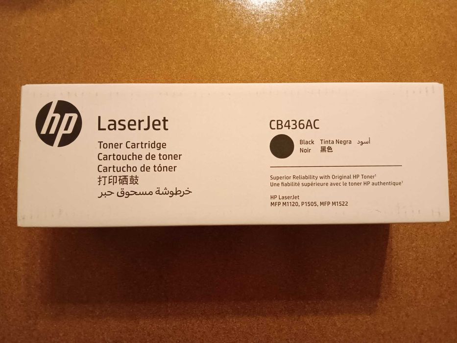 Нова оригинална черна тонер касета HP 36A Laserjet CB436AC
