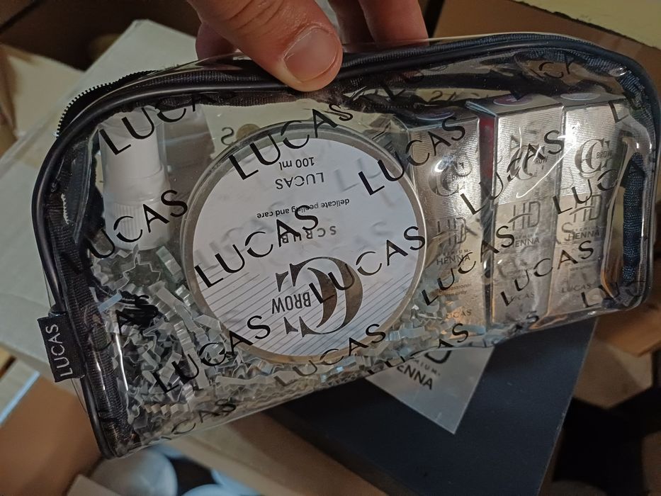 Къна за вежди комплект цветове праймер и други