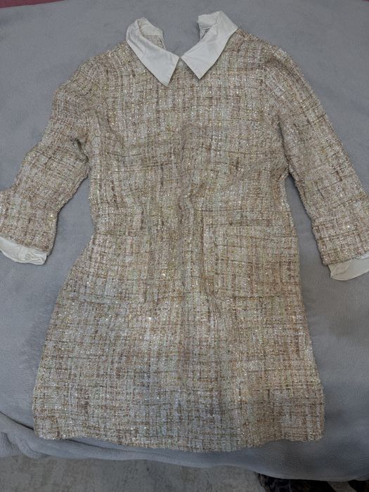 Платье твидовое