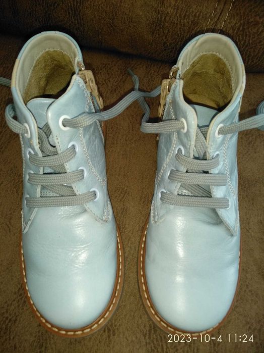 Детски Кларк/Боти №31, естествена кожа,цип отстрани,отлично състояние