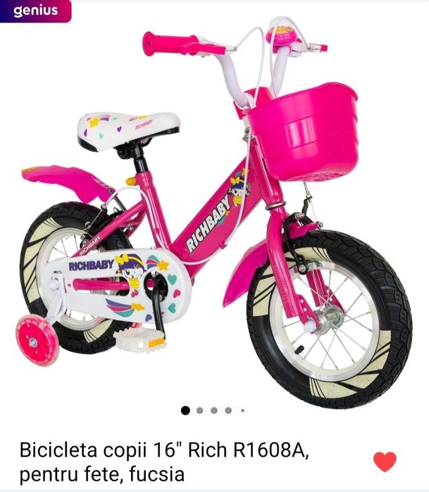 Bicicletă copii 16" Rich R1608A