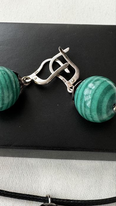 Винтаж Серебро Малахит
