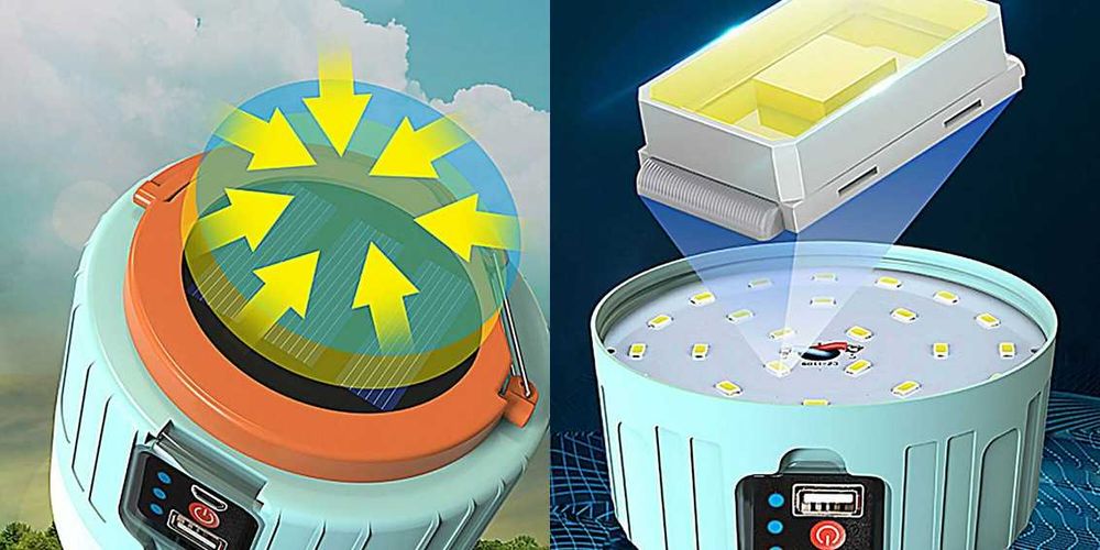 Bec cu incarcare solara, 280W, Incarca telefonul + telecomanda. Nou