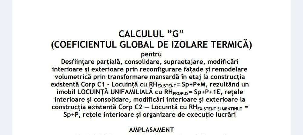 Certificat ENERGETIC, nZEB, Calcul G