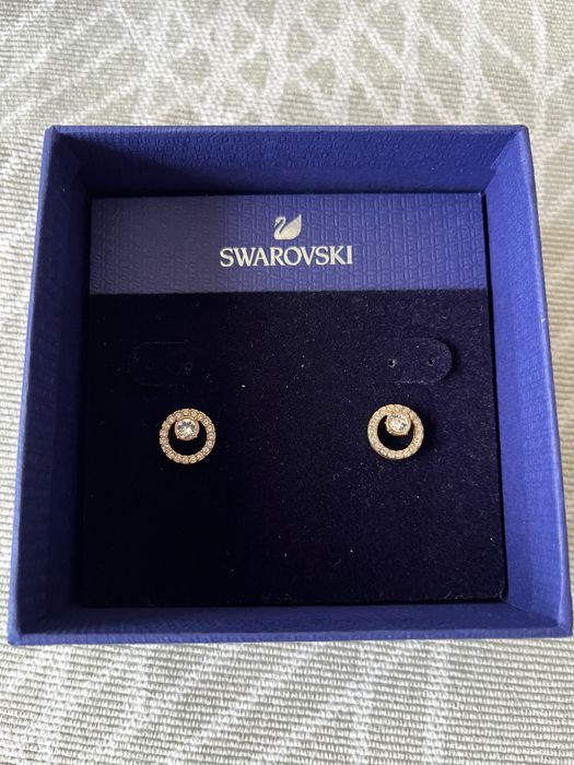 Обеци Swarovski rose gold