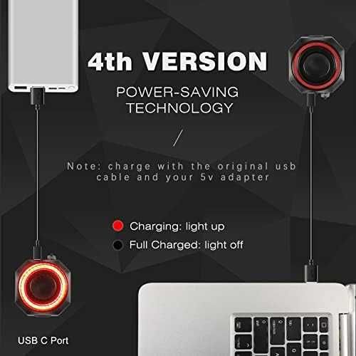 Нова Смарт велосипедна задна светлина аларма USB-C IP65 160 lm колело стоп дистанционно