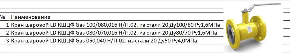 Кран шаровой LD КШЦФ Gas