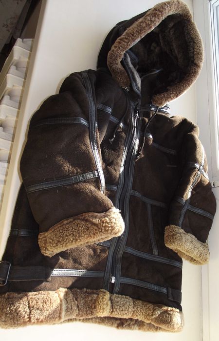 дубленка детская на мальчика 2-4 лет