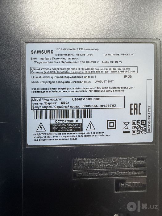 Samsung arginal smart emas HD 40 tali holati yaxshi karobkasi yoʻq