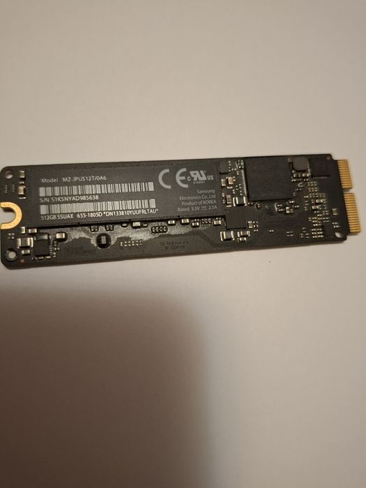 Ssd apple  Samsung 512GB, MZ-JPU512T/0A6