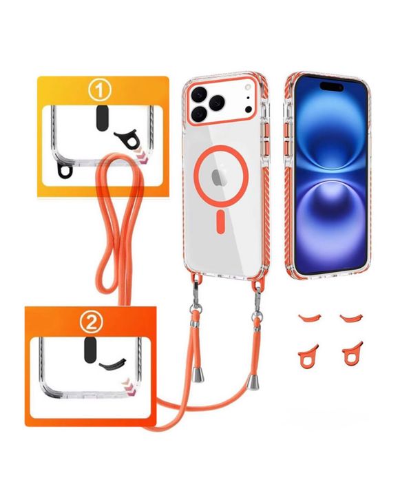 Husa Magsafe Clear Back Suport Inclus Iphone 17 PRO MAX AIR