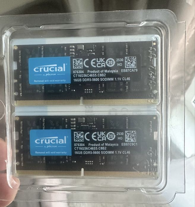 Kit RAM Crucial DDR5 32GB (2x16GB) 5600MHz SODIMM – Nou