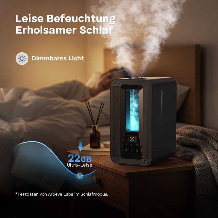 Umidificator AROEVE si aroma diffuser, rezervor 5l, nou!