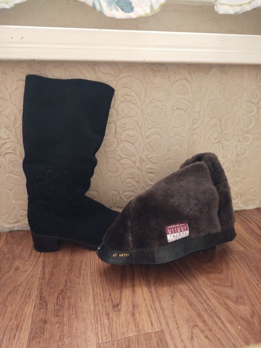 Сапоги женские замшевые натуральные