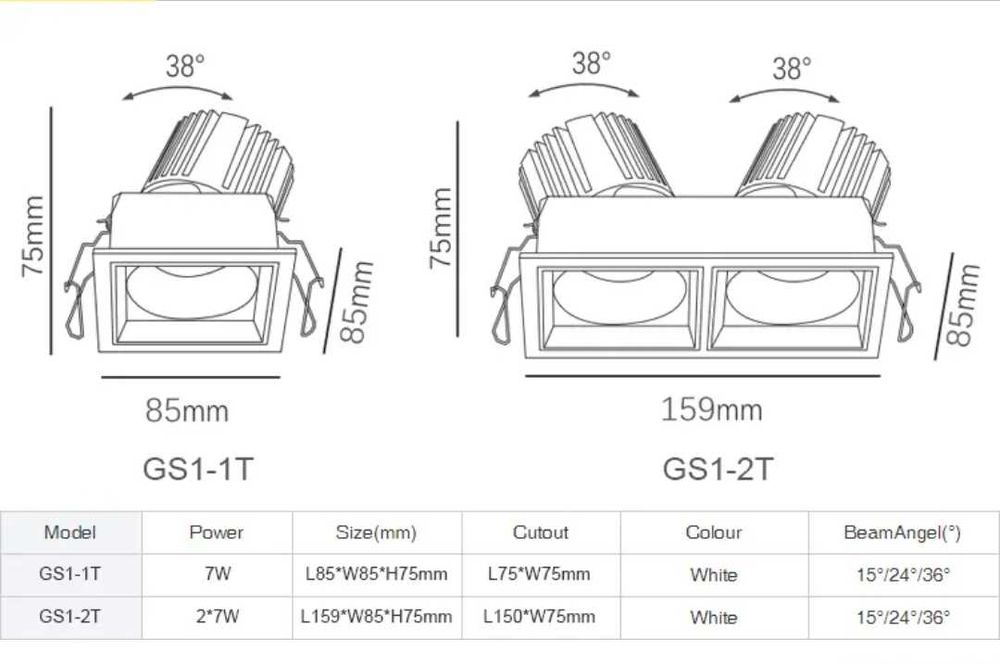 12W COB LED спот SD16-75F