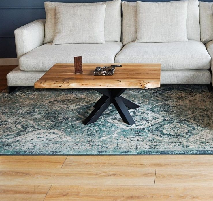 Холна маса от масив и метал (орех и дъб )