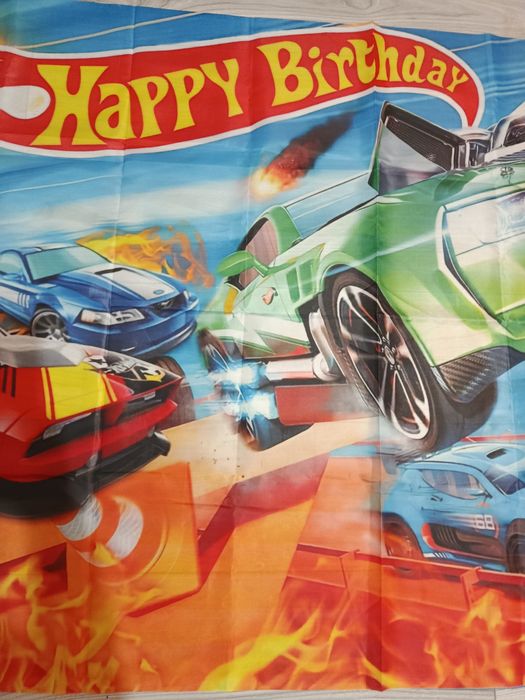 Decor fundal nou pentru petrecere zi de nastere mașini Hotwheels