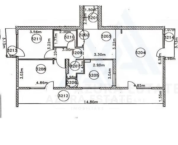 Apartament 3 camere decomandat 93 mp + terasă  zona Piața Rahovei